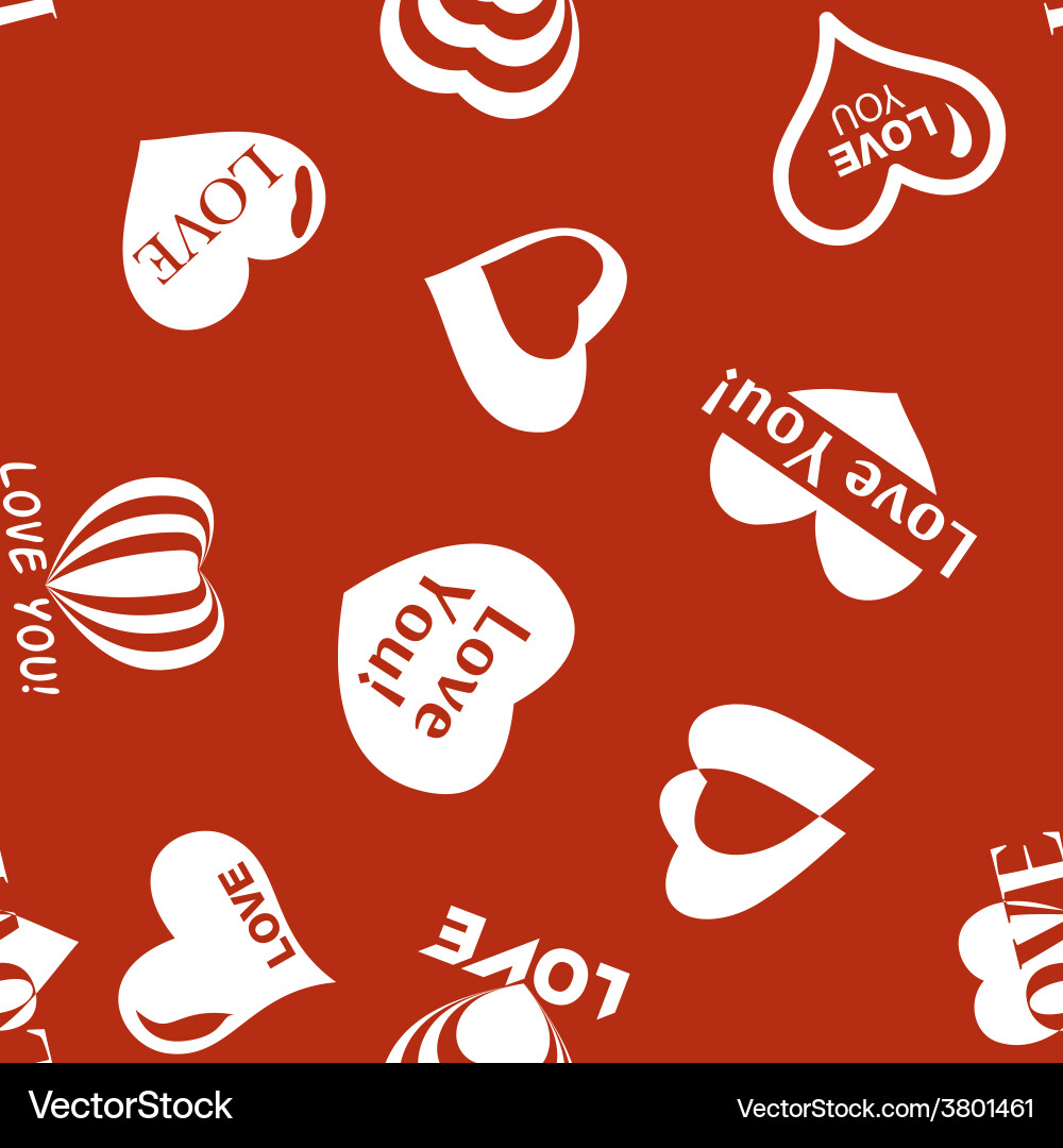 Heart Pattern To Valentines Day Seamless Texture Vector Image