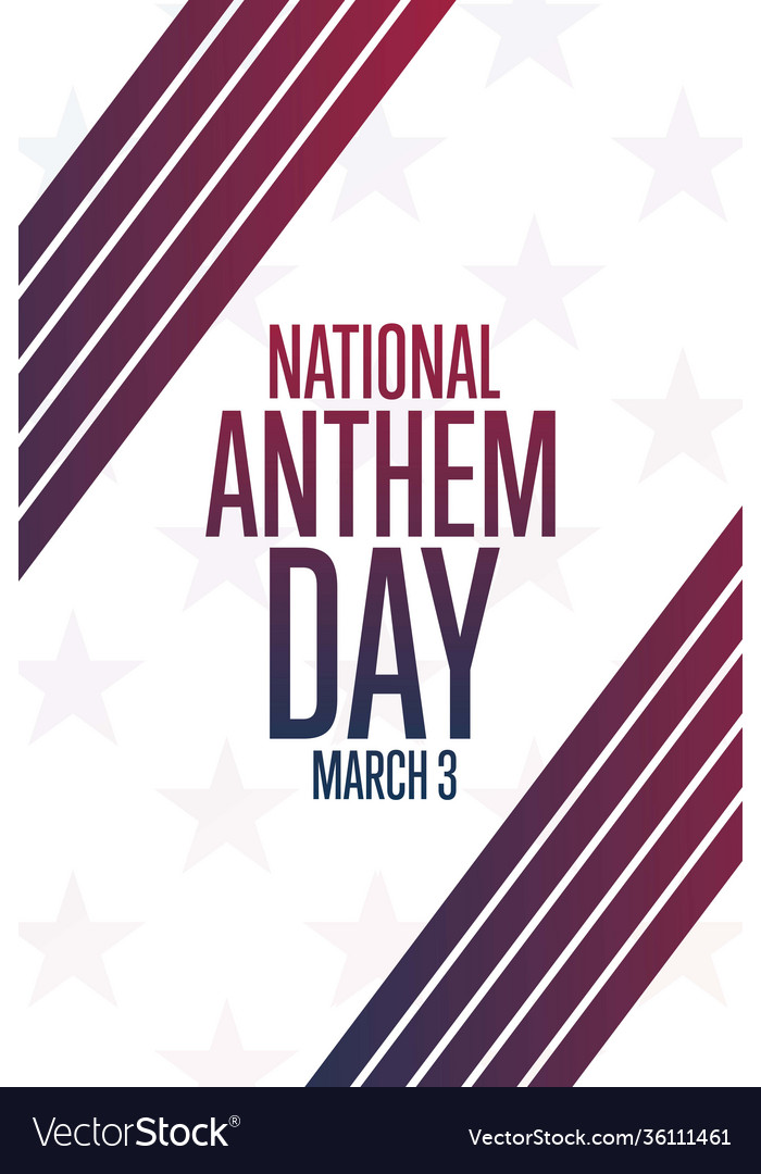 National anthem day march 3 holiday concept Vector Image