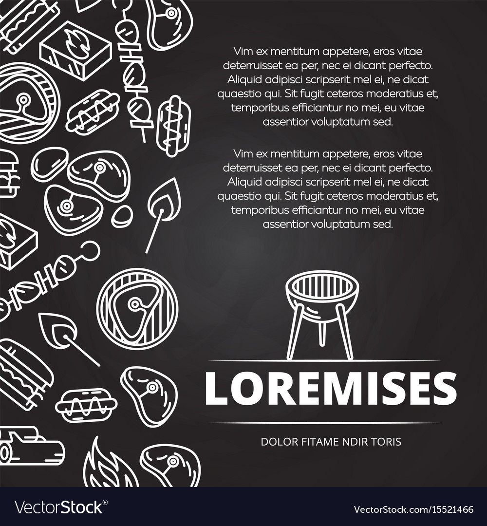 barbecue burgers chalkboard poster