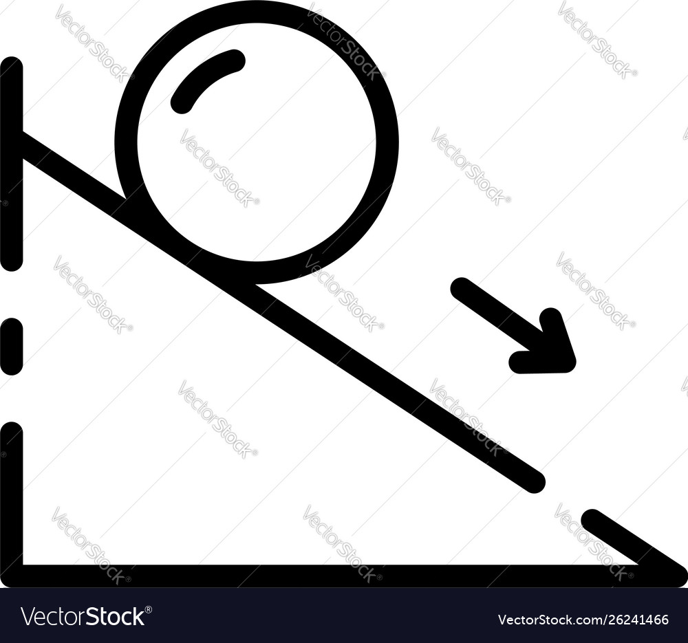 Friction force icon outline style Royalty Free Vector Image