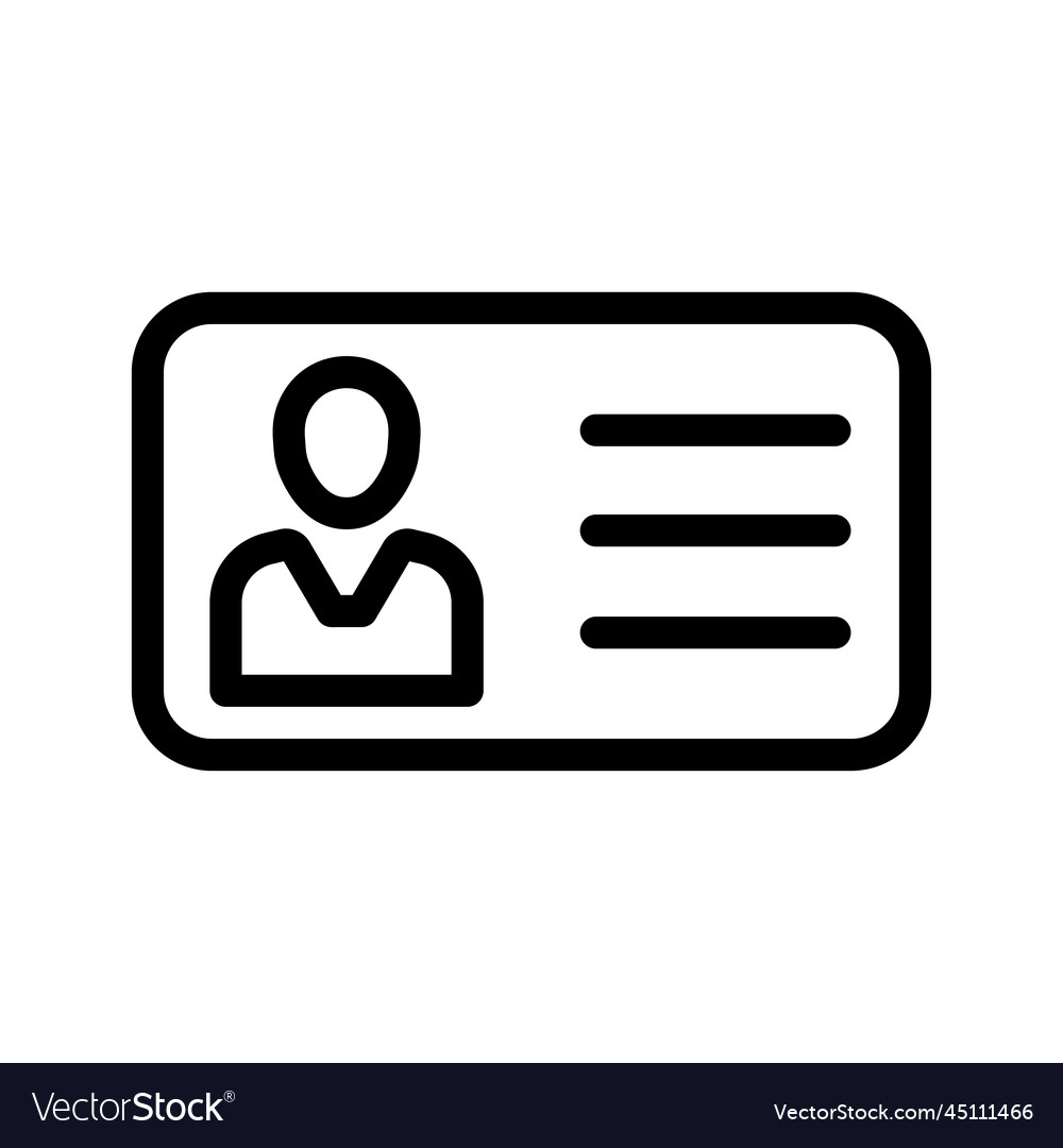 Id card icon Royalty Free Vector Image - VectorStock