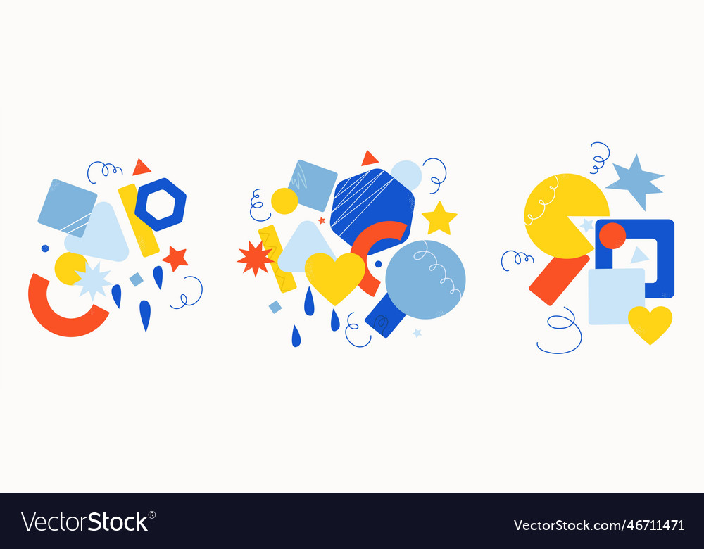 Geometric objects set Royalty Free Vector Image