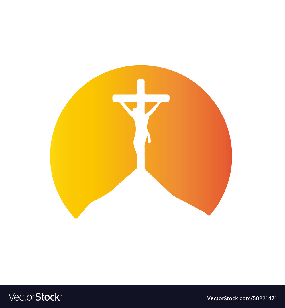 Jesus christ crucified on calvary Royalty Free Vector Image