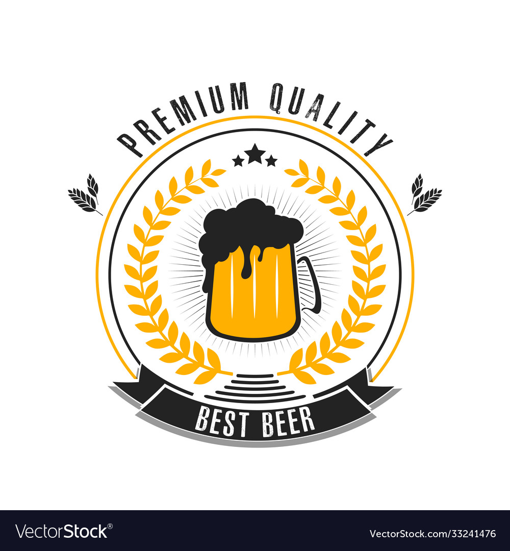 Beer Logo Design Template Royalty Free Vector Image