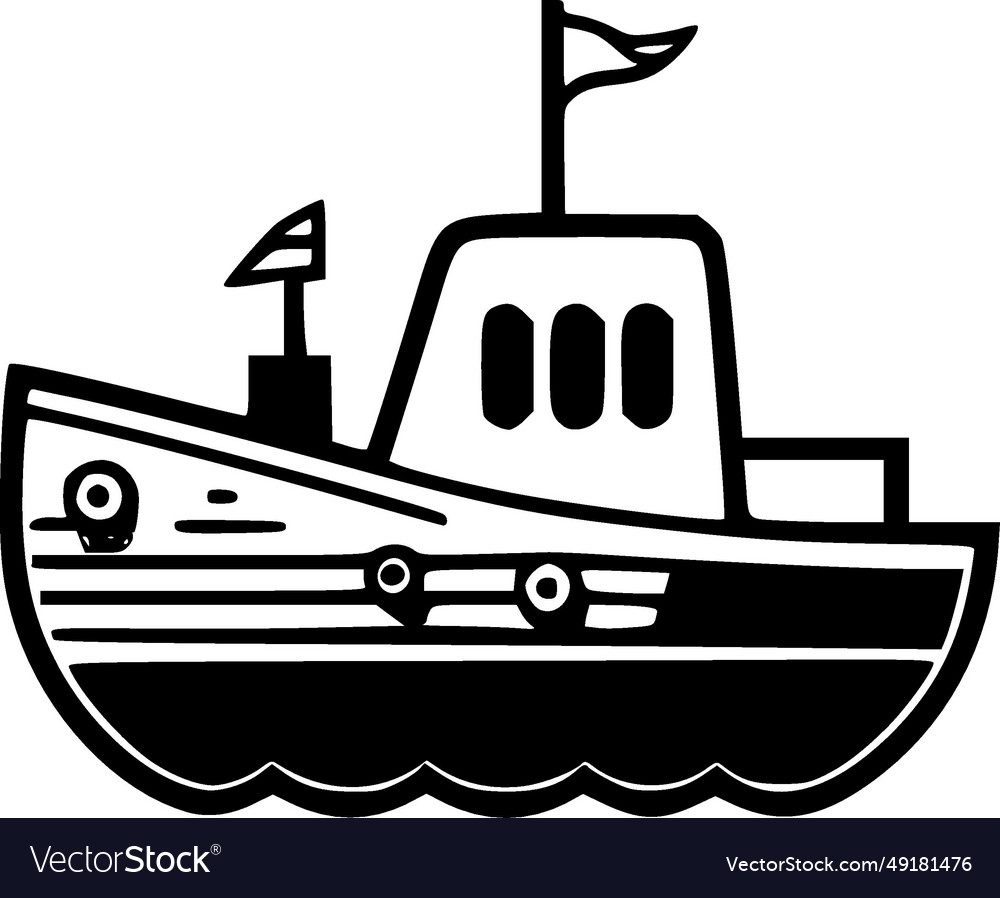 Boat - minimalist and simple silhouette Royalty Free Vector