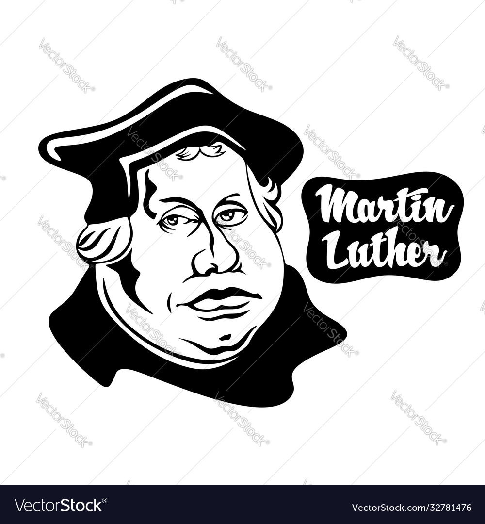 Cartoon on martin luther Royalty Free Vector Image