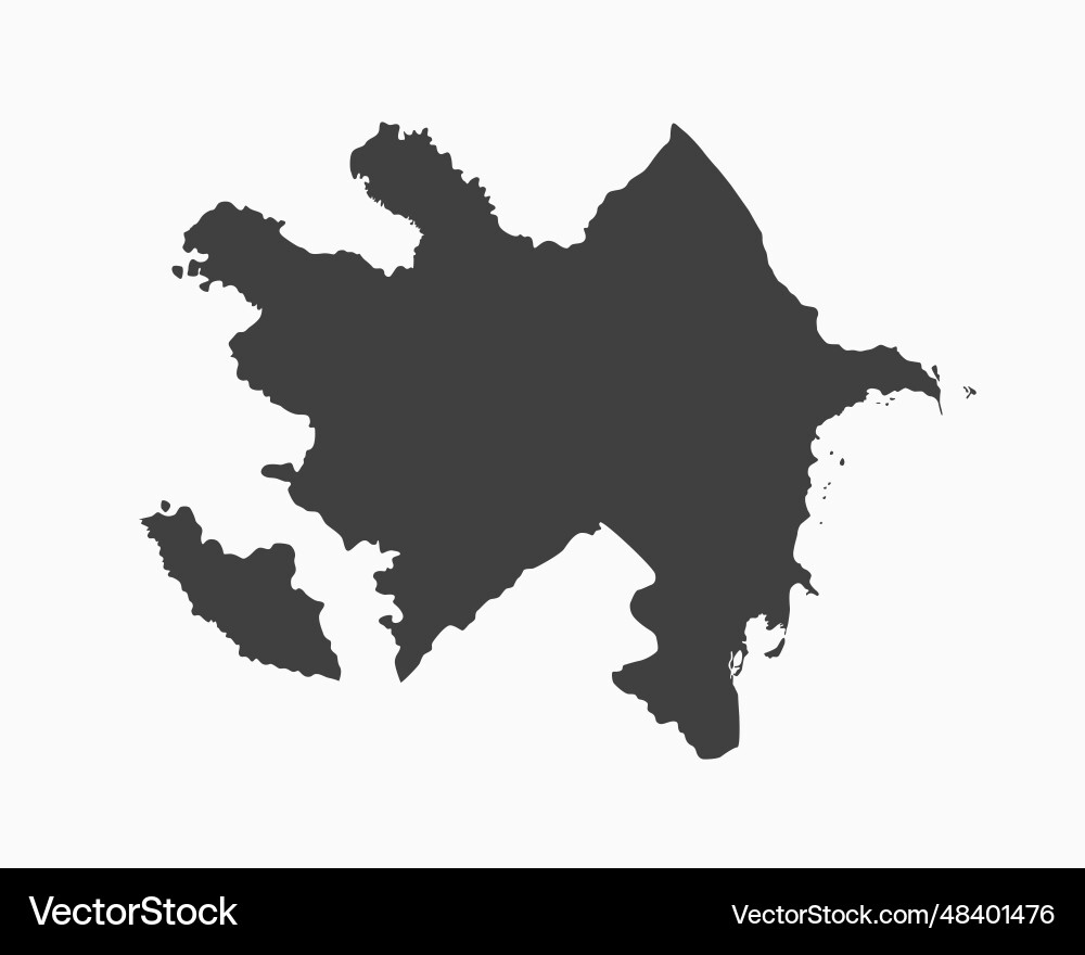 Map Azerbaijan Template Outline Country Royalty Free Vector
