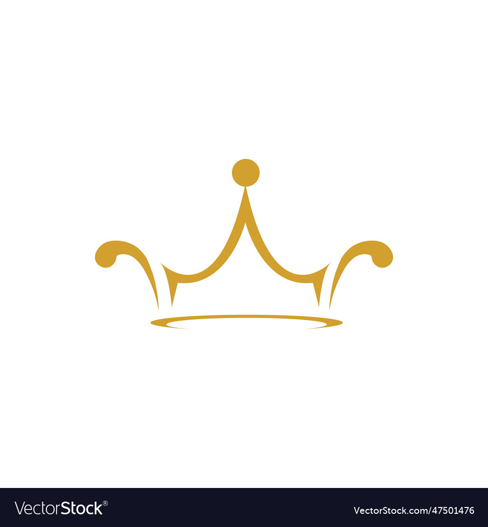 Vintage crown logo royal king queen abstract logo Vector Image