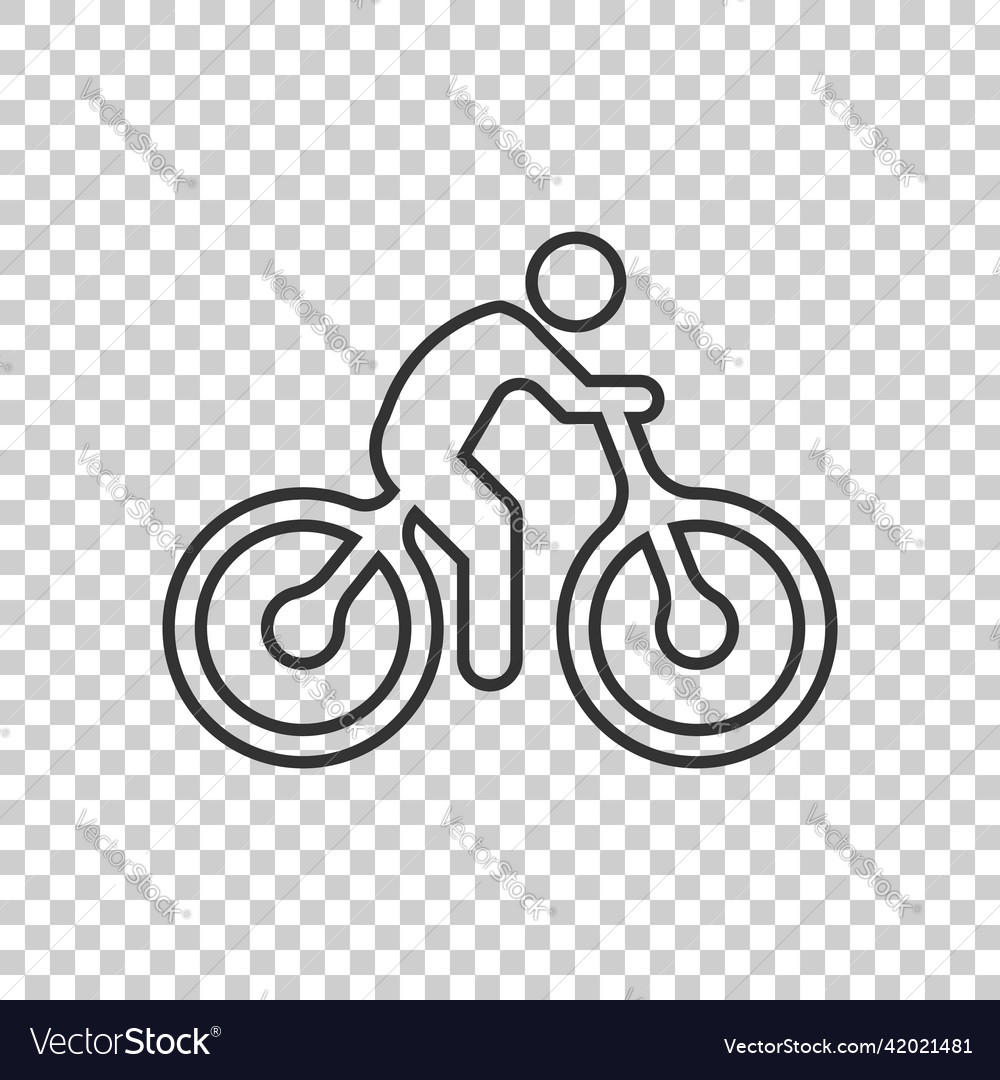 Bicycle icon in flat style bike with people Vector Image