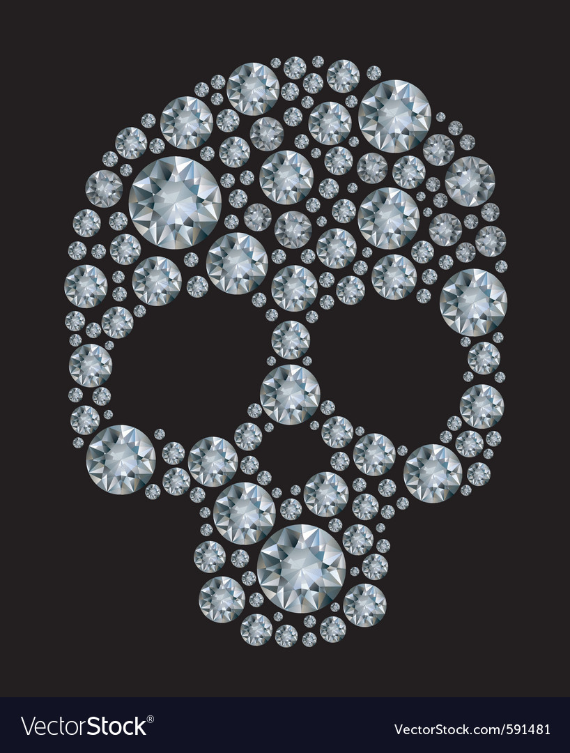 Diamond skull Royalty Free Vector Image - VectorStock