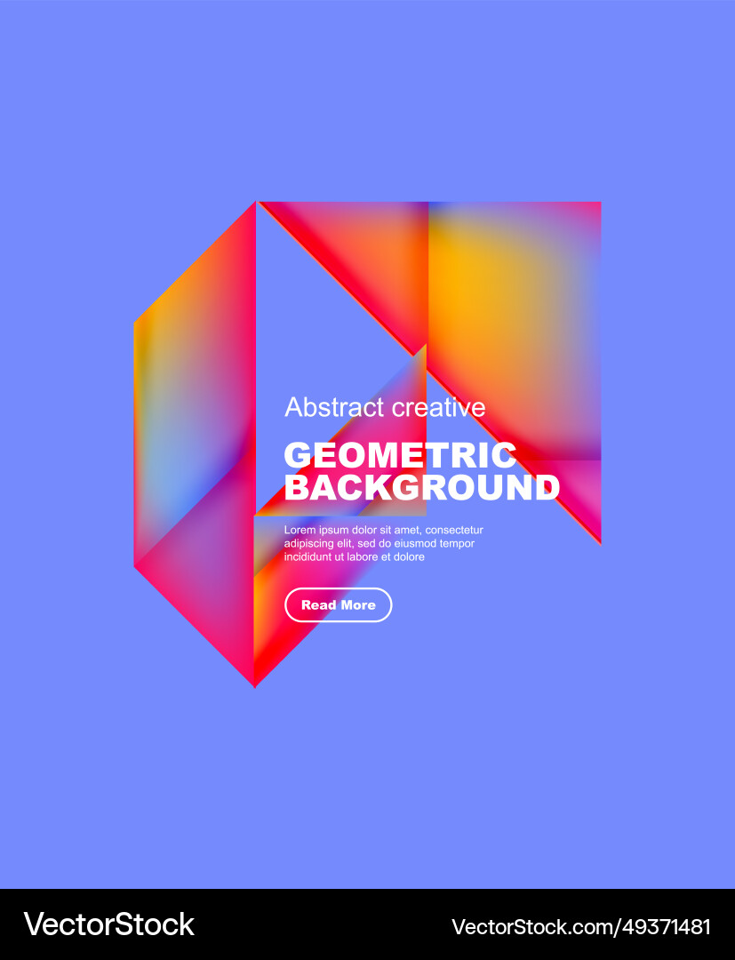 Gradient triangles abstract background Royalty Free Vector