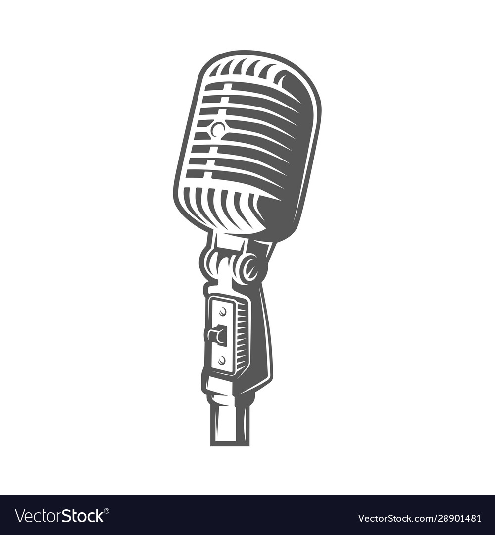 Microphone isolated on a white background Vector Image