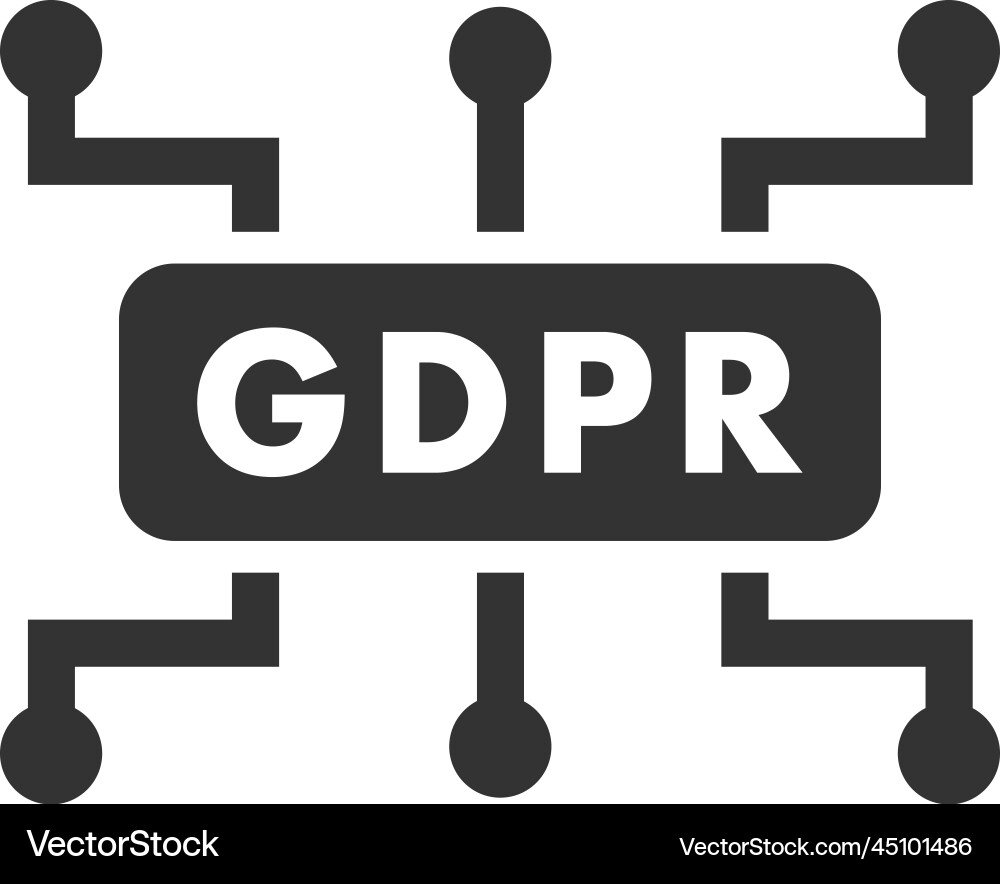 Gdpr network icon Royalty Free Vector Image - VectorStock