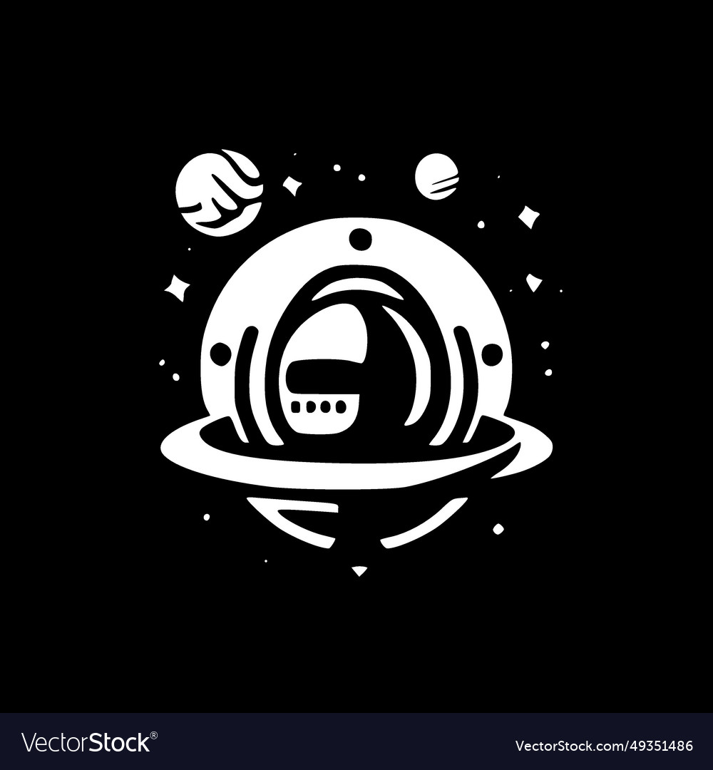 Space black and white Royalty Free Vector Image