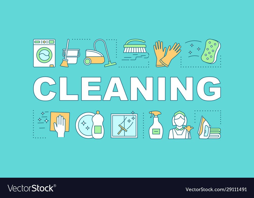 cleaning-word-concepts-banner-royalty-free-vector-image