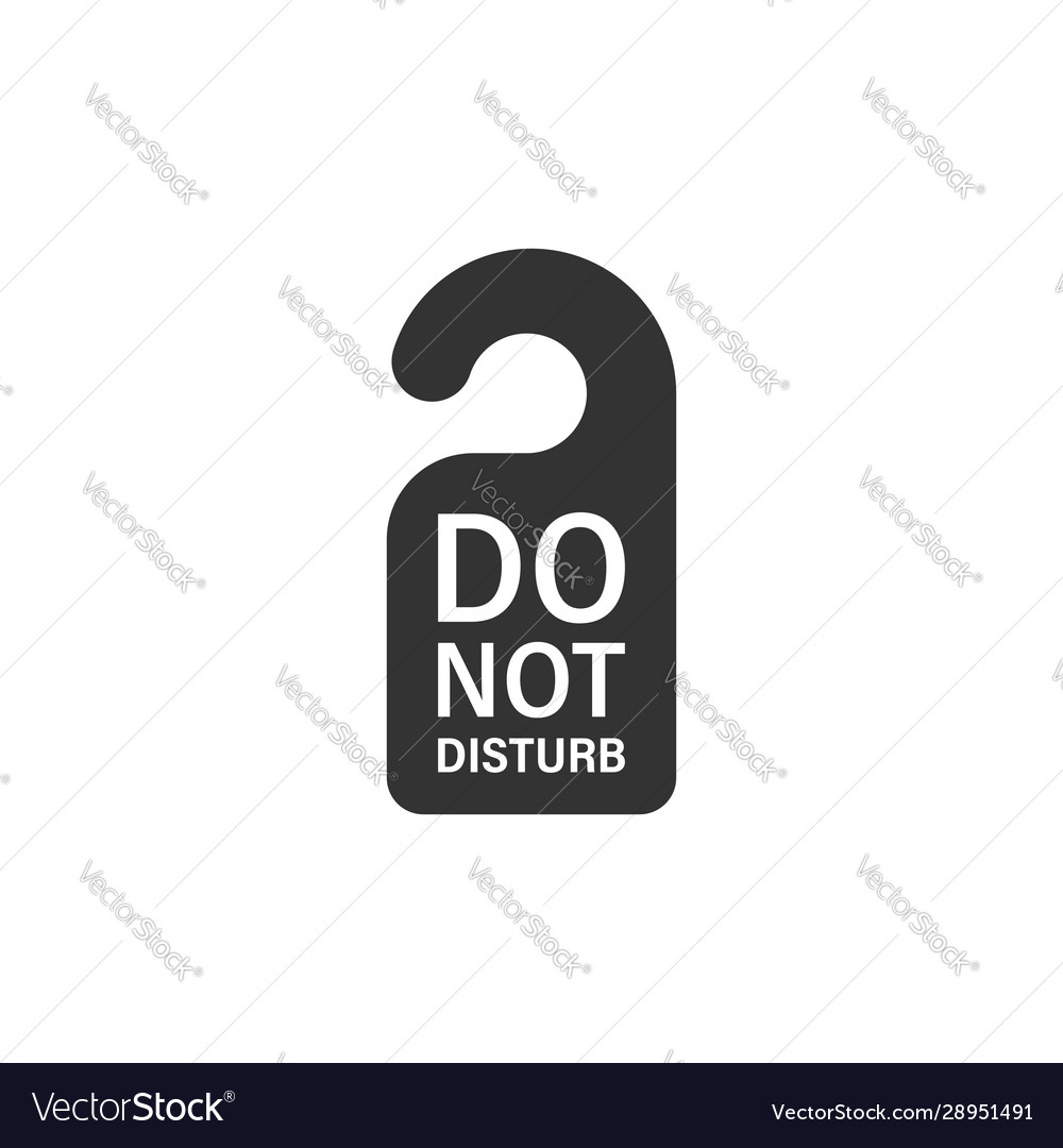 Do not disturb hotel sign icon in flat style inn Vector Image