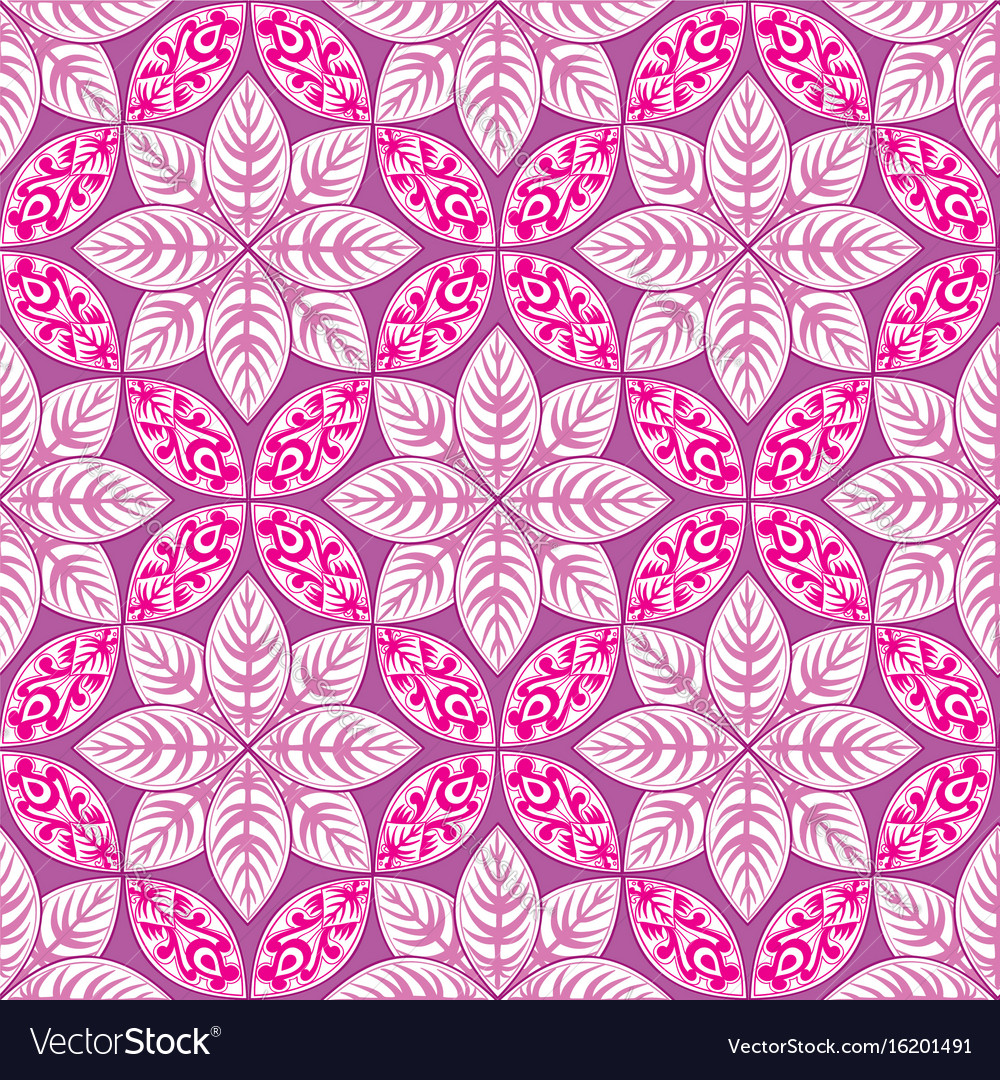 Floral seamless pattern linear ornament abstract Vector Image