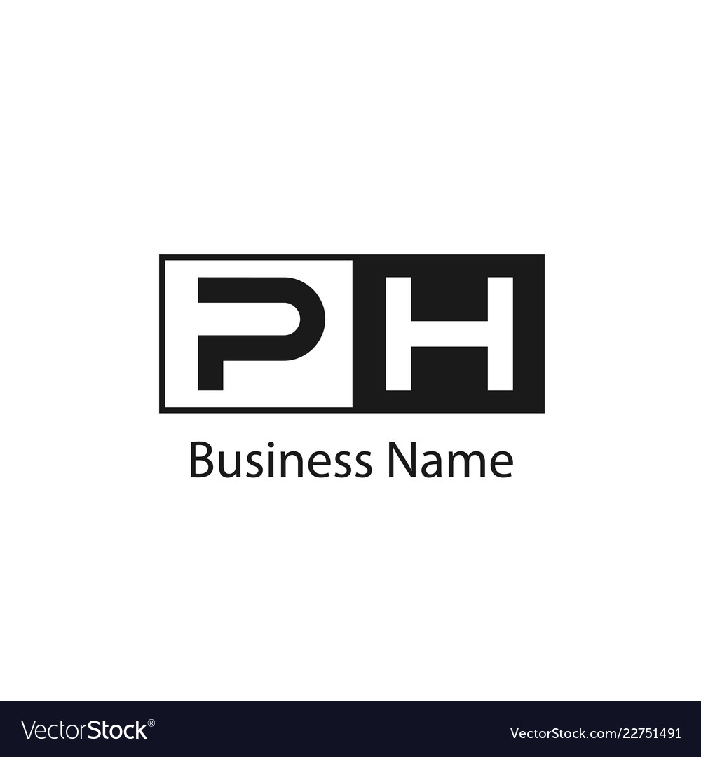 Initial letter ph logo template design Royalty Free Vector