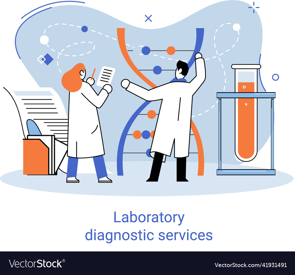 Laboratory diagnostic services health indicators Vector Image