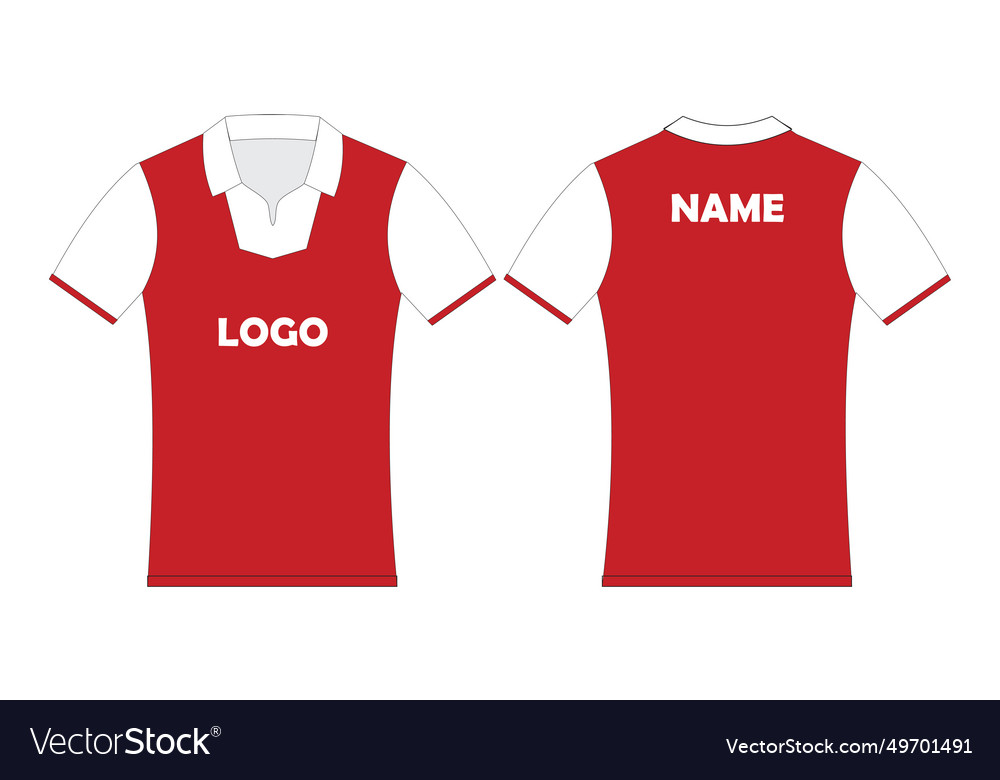 Soccer jersey mock up Royalty Free Vector Image