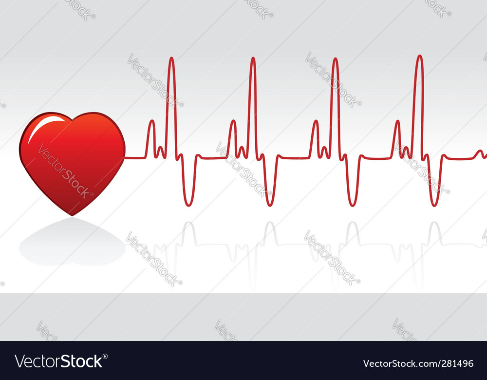 Download Heart and heartbeat Royalty Free Vector Image - VectorStock