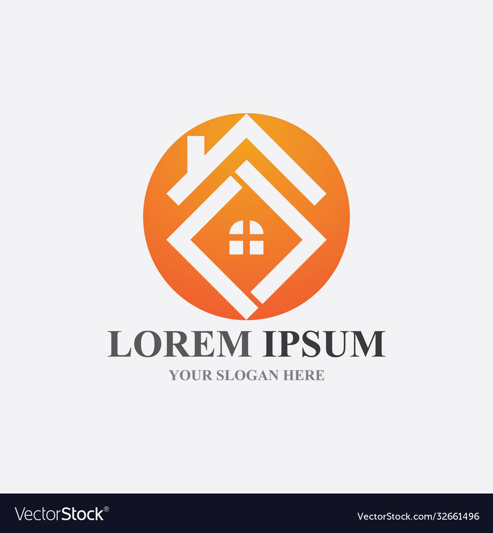 Home logo property and construction Royalty Free Vector