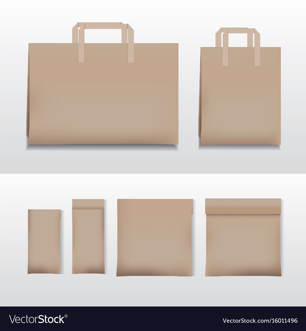 Paper Ping Bag Brown Various Sizes Royalty Free Vector Paper Ping Bag Brown Various Sizes Vector Image
