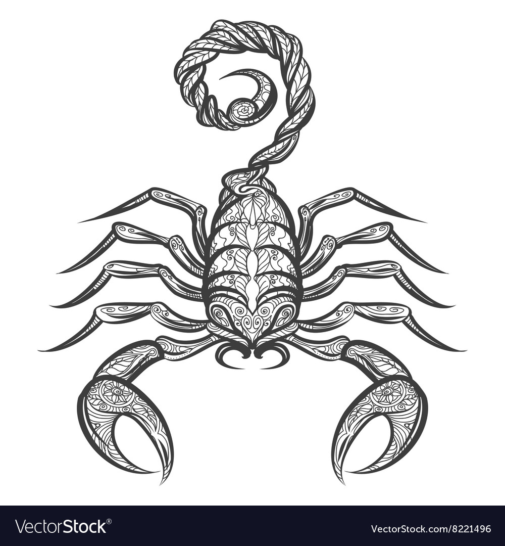 Scorpion entangle icon Royalty Free Vector Image