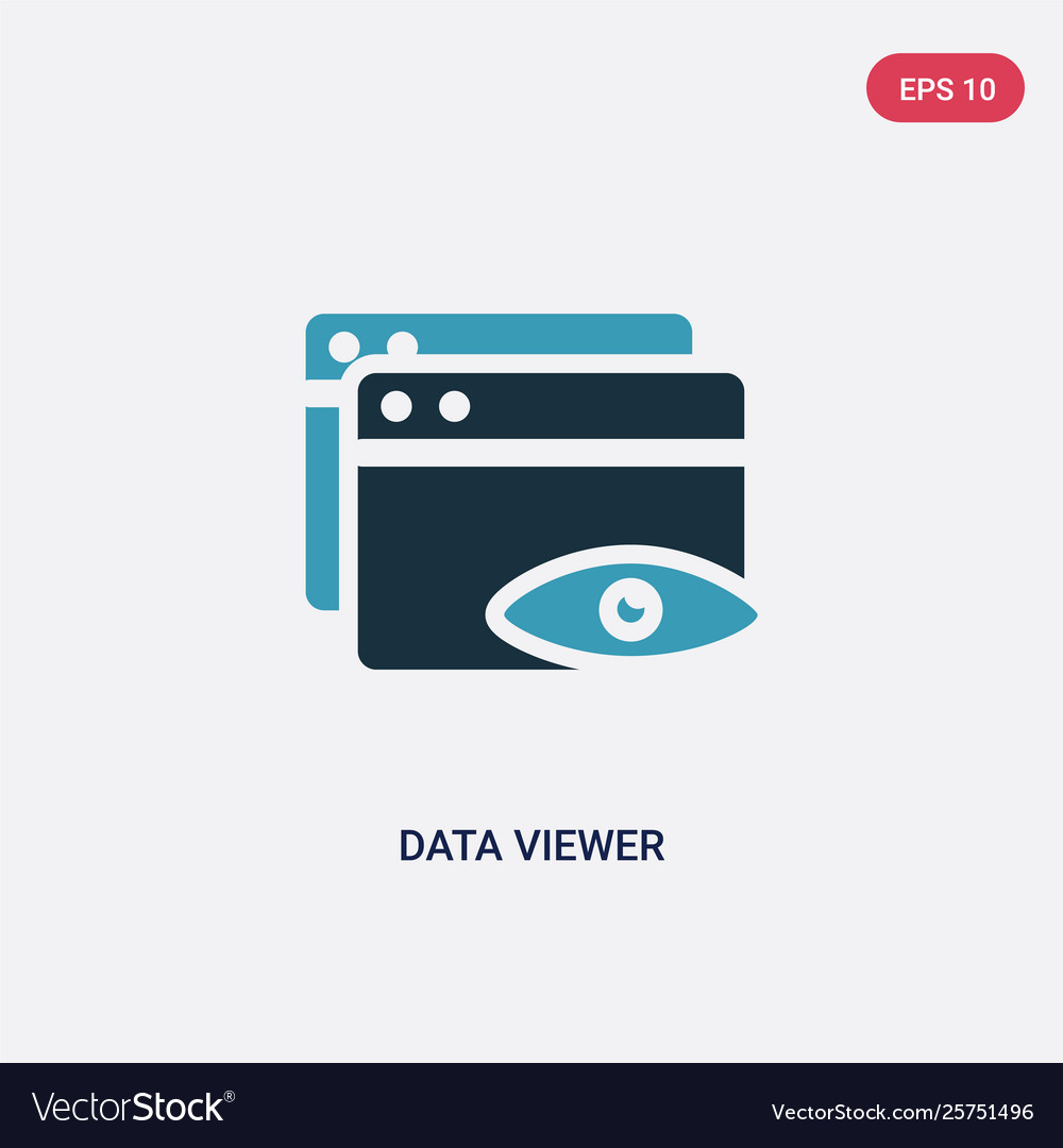 Two Color Data Viewer Icon From User Interface Vector Image