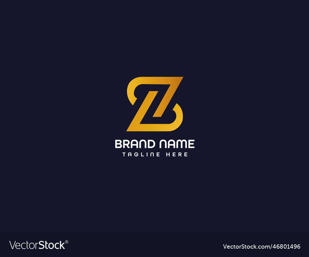 Z modern letter logo Royalty Free Vector Image