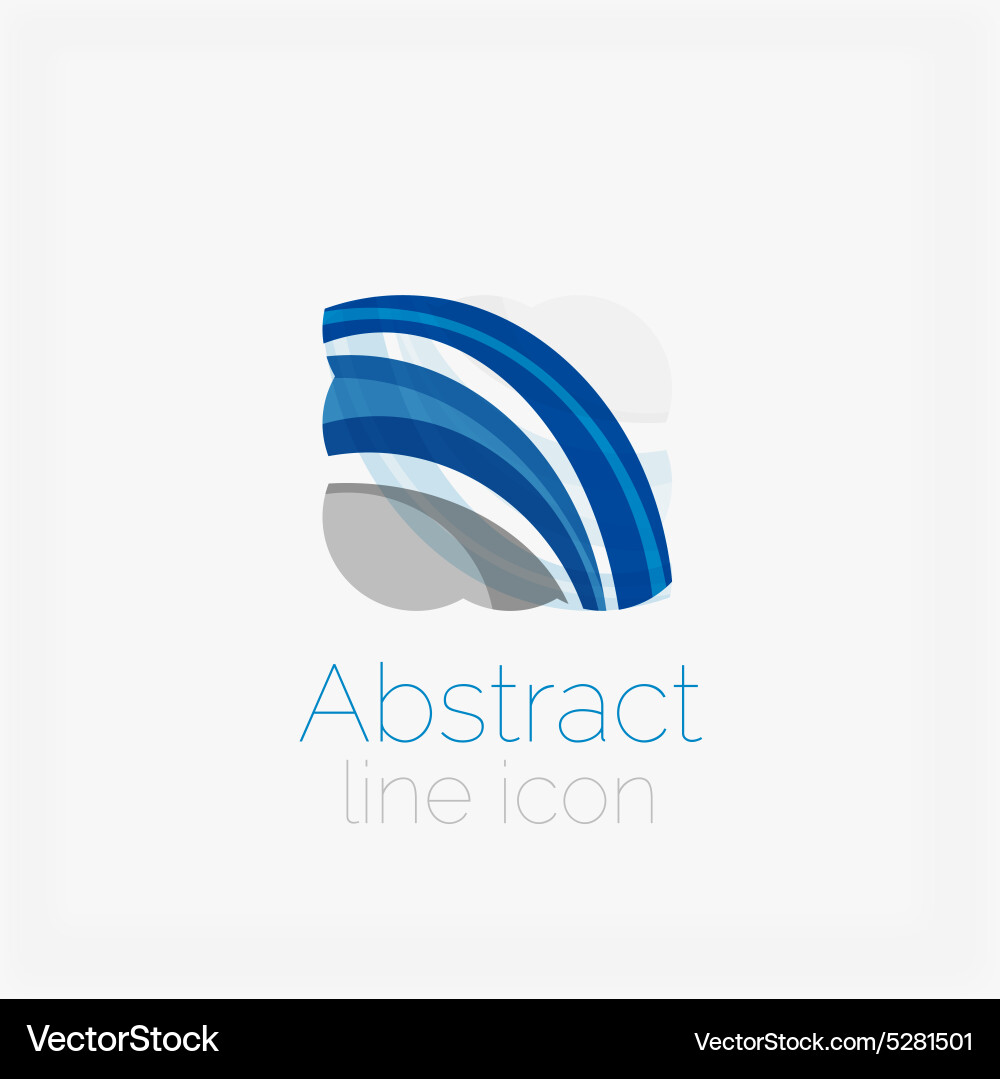 Circle abstract shape logo Royalty Free Vector Image