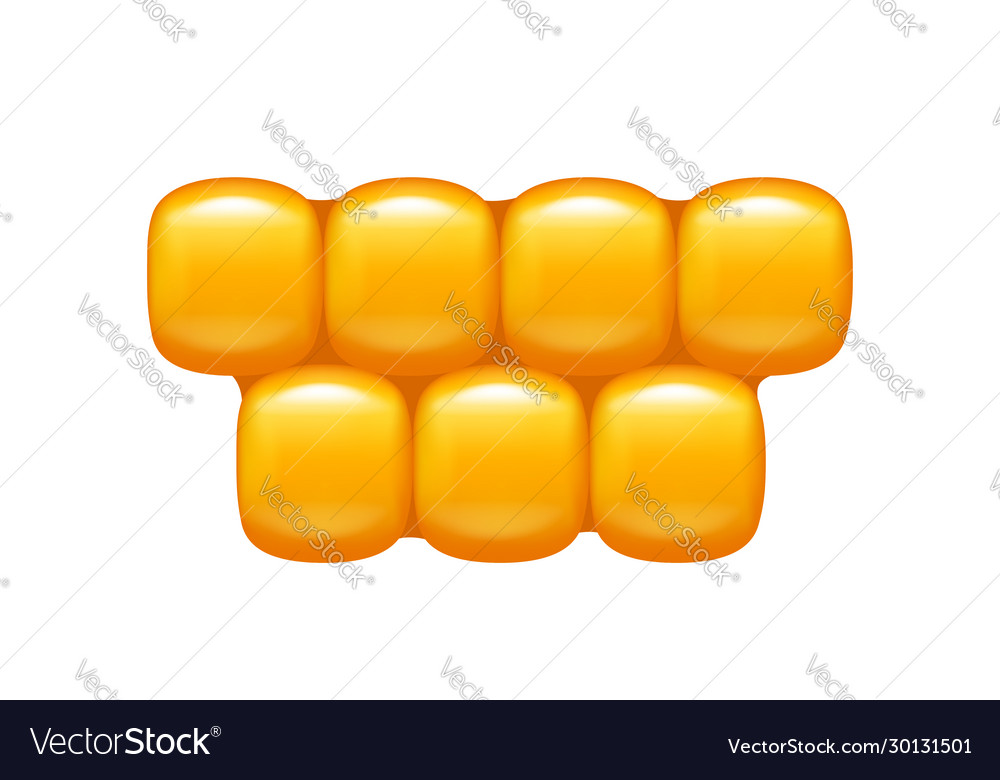 Corn cells on white Royalty Free Vector Image - VectorStock