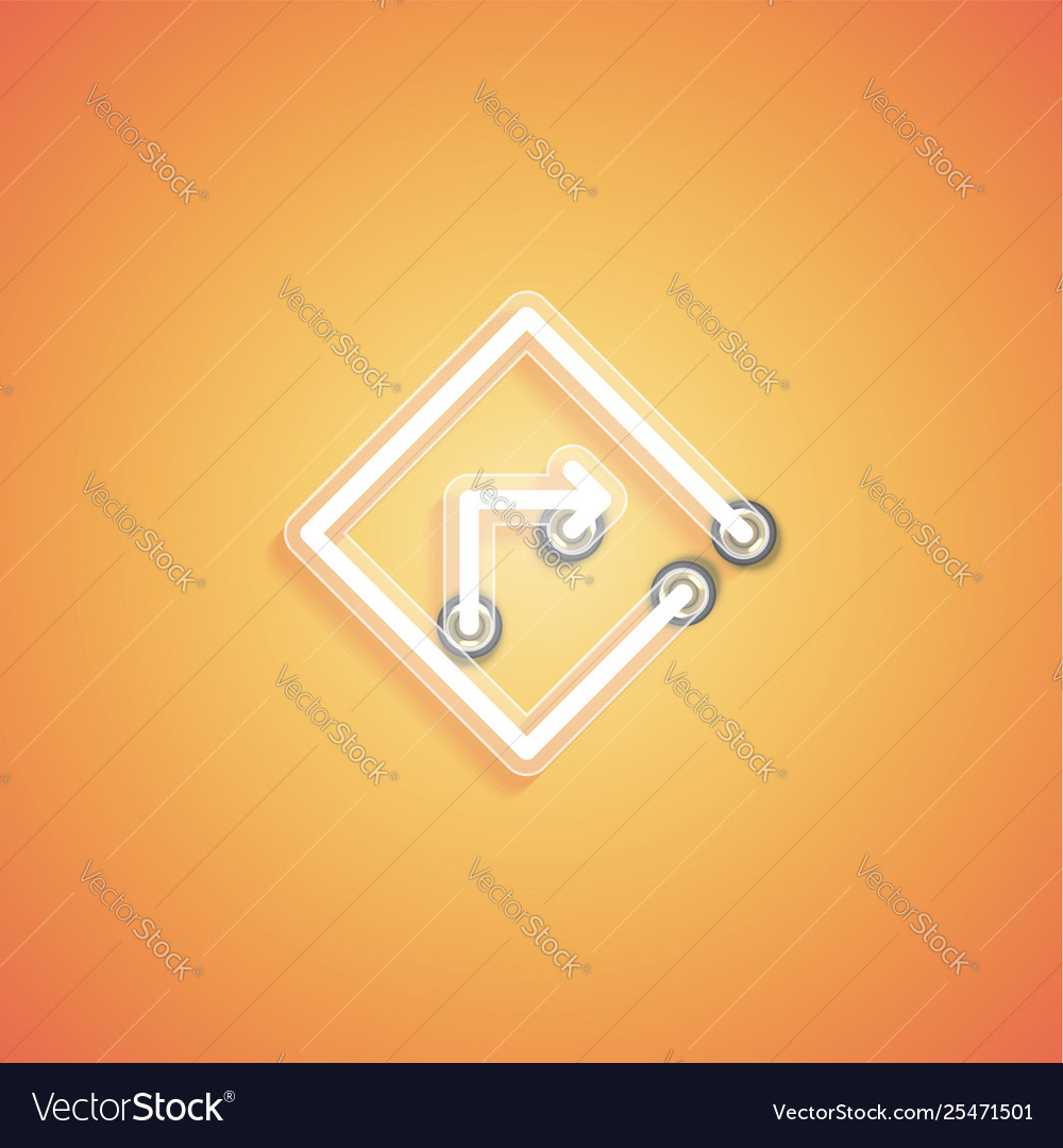 Glowing realistic neon icon for web Royalty Free Vector