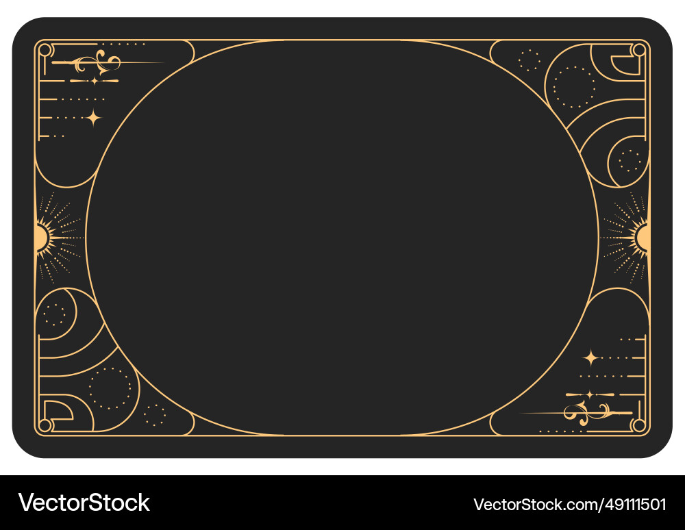Magic frame with art nouveau pattern reverse side Vector Image