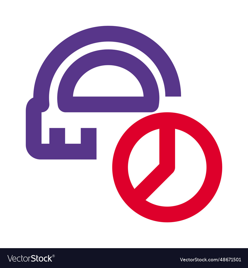 Ruler measurement for pie chart presentation Vector Image