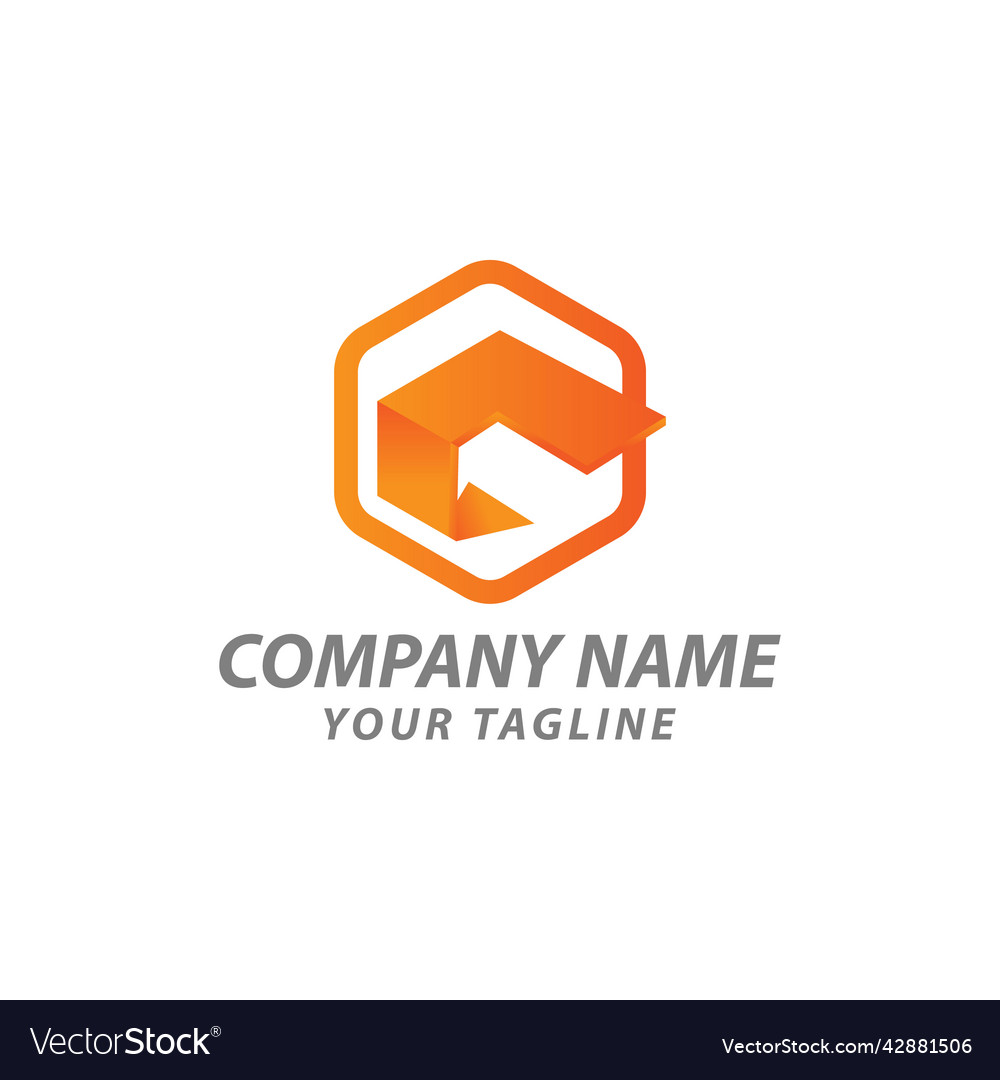 Abstract letter c modern logotype icon design Vector Image