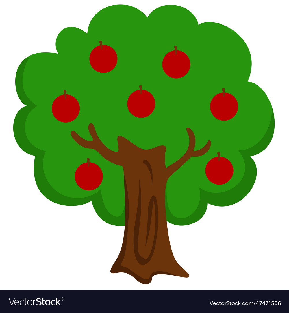 Apple Tree Clipart Royalty Free Vector Image Vectorstock