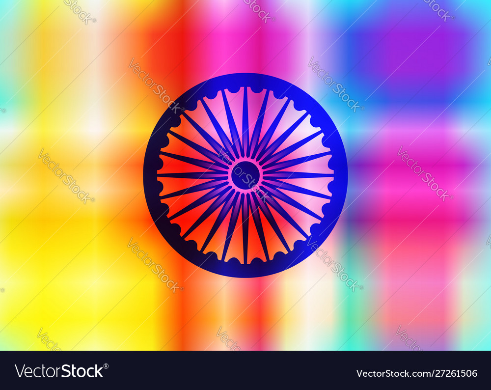 Ashoka chakra wheel dharma icon Royalty Free Vector Image
