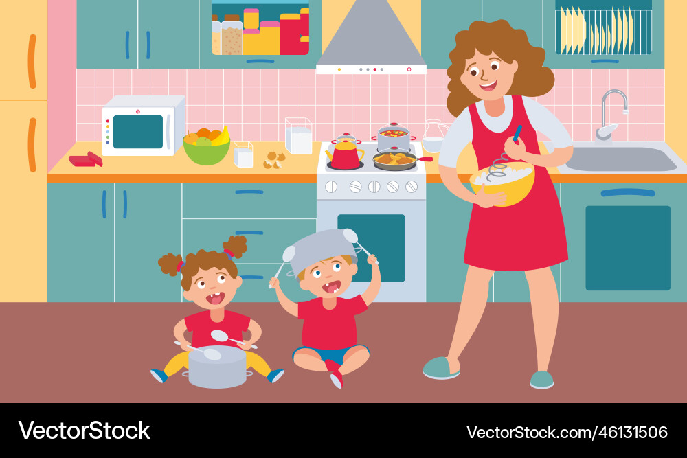 Children bad behavior flat Royalty Free Vector Image
