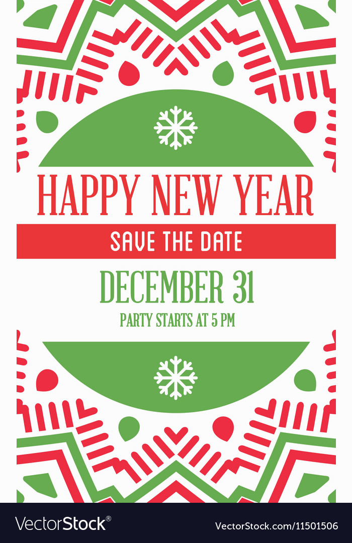 happy new year or merry christmas theme save the vector image