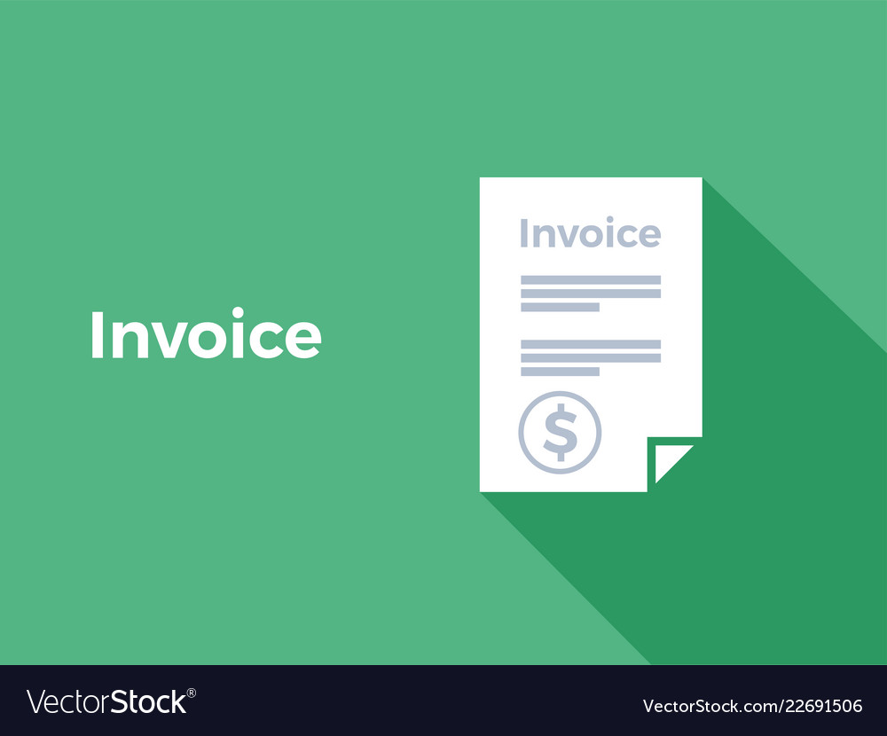 Invoice or dollar bill document icon Royalty Free Vector