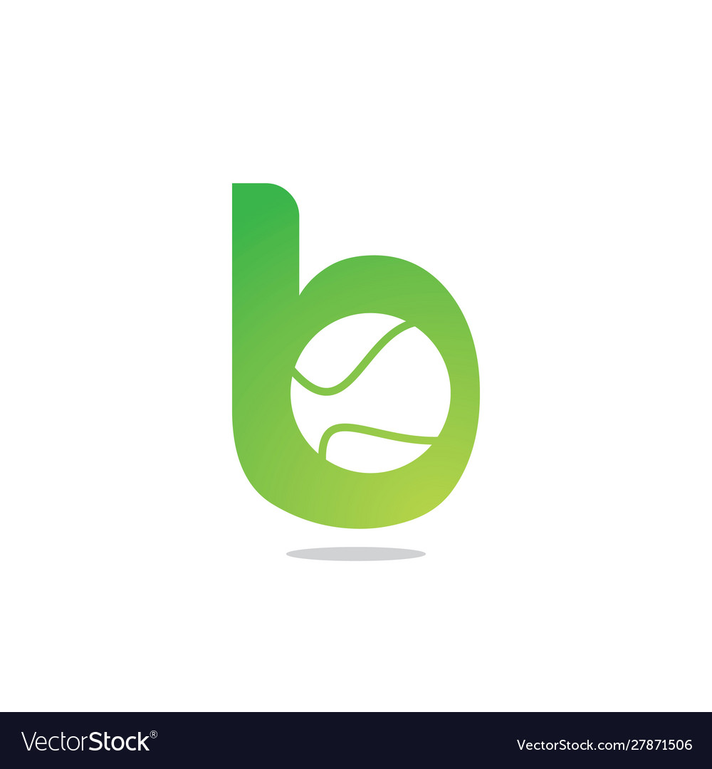 Letter b tennis logo design