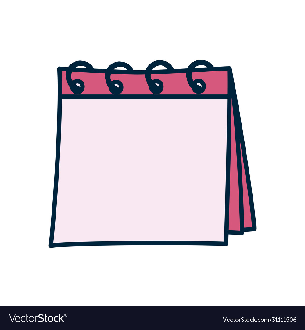 Memo pad icon line and fill style Royalty Free Vector Image