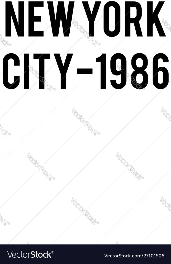 New york 1986 Royalty Free Vector Image VectorStock