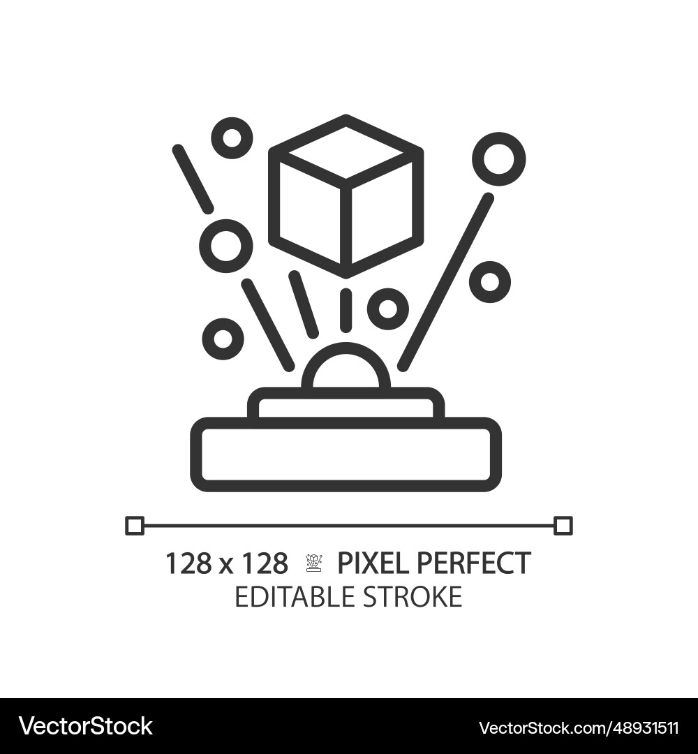 2d thin linear black projection icon Royalty Free Vector