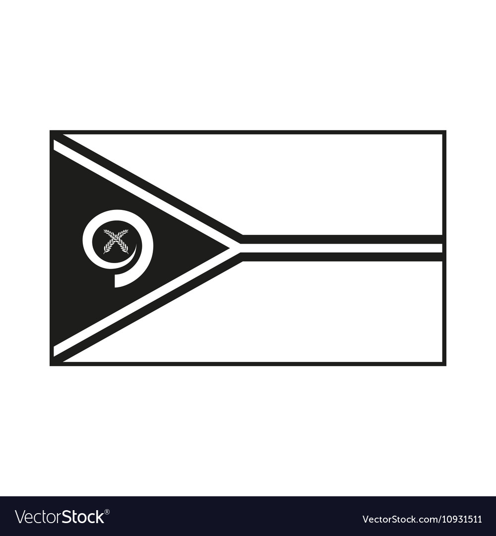 Flag of vanuatu monochrome on white background Vector Image