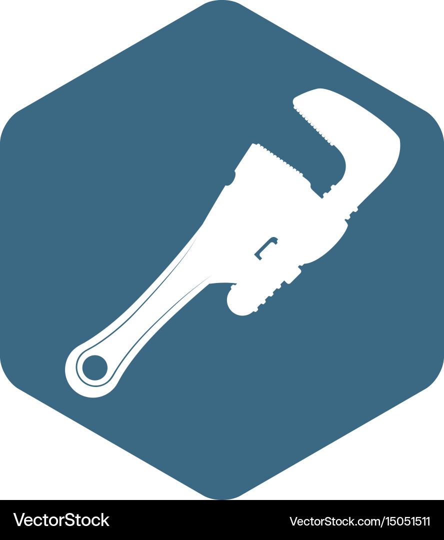 Wrench tool adjustable Royalty Free Vector Image