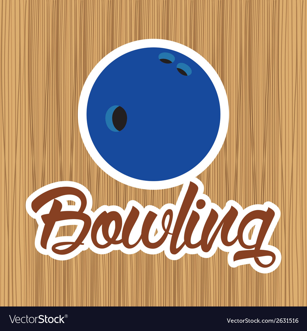 Abstract bowling ball on a special background Vector Image