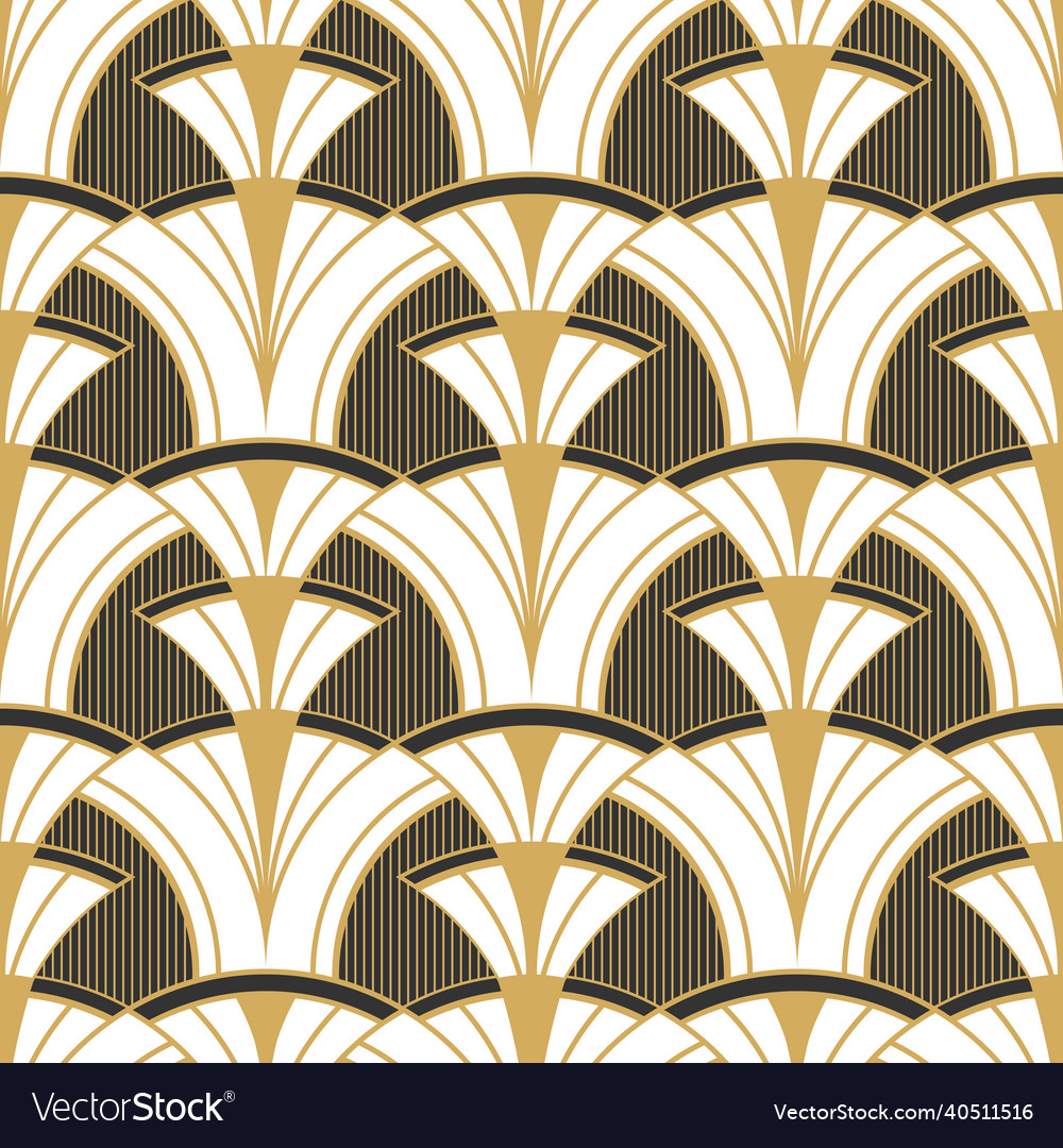 Abstract seamless pattern in art deco style Vector Image