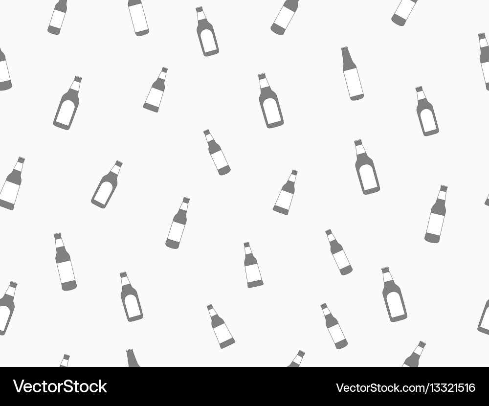 Seamless pattern with bottles beer Royalty Free Vector Image